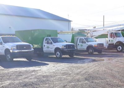 flotte de camion pour un service d'abattage arbre, émondage arbre et élagage arbre à Montréal, Laval, Rive-Nord et Lanaudière / Abattage Arbre Montréal